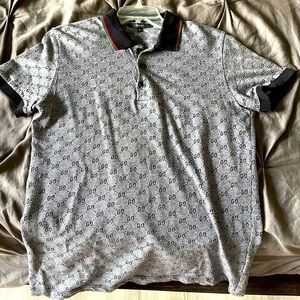 Gucci GG Grey Monogram Polo